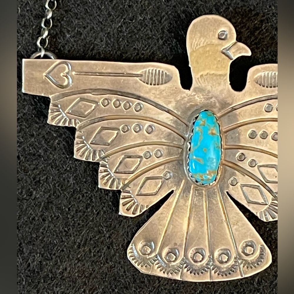 Thunderbird Sterling Silver Necklace - Native Ame… - image 6
